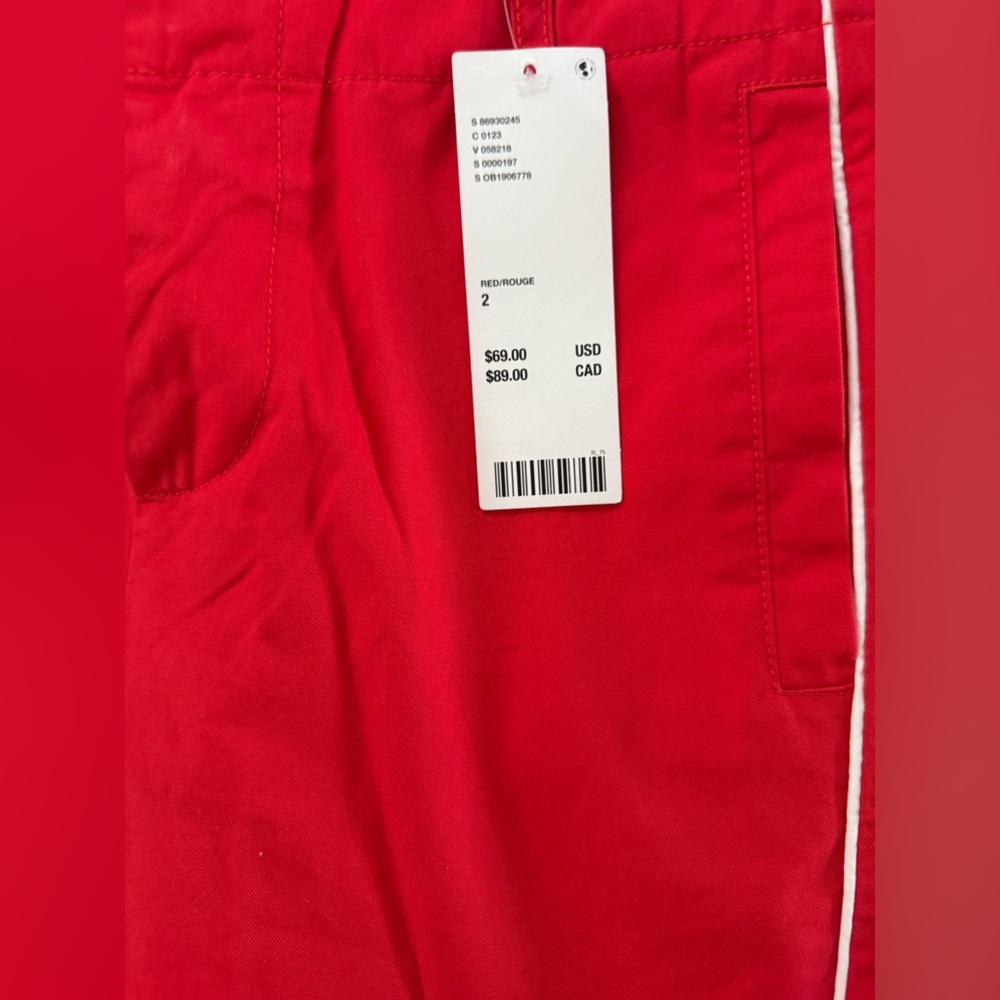 BDG Urban Outfitters Kendra Red Piped Pants stripe size 2 - Picture 6 of 7